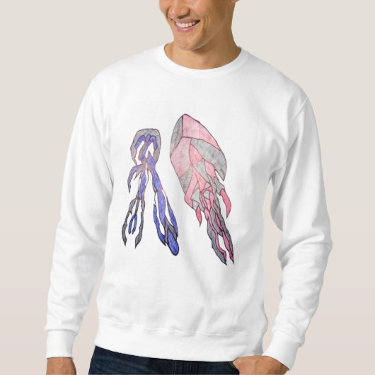 Lebendiges Chaos Abstrakte Herrenmode Sweatshirt (Vorderseite)