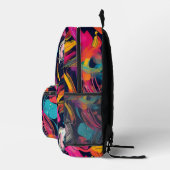 Lebendiges Chaos-Spritz-Graffiti Bedruckter Rucksack (Rechts)