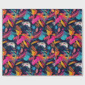 Lebendiges Chaos-Spritz-Graffiti Geschenkpapier (Flach)