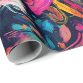 Lebendiges Chaos-Spritz-Graffiti Geschenkpapier (Rolleneckpunkt)