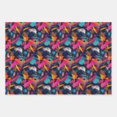 Lebendiges Chaos-Spritz-Graffiti Geschenkpapier Set (Vorderseite 3)