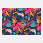 Lebendiges Chaos-Spritz-Graffiti Geschenkpapier Set (Vorderseite)