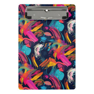 Lebendiges Chaos-Spritz-Graffiti Mini Klemmbrett