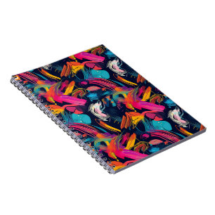 Lebendiges Chaos-Spritz-Graffiti Notizblock