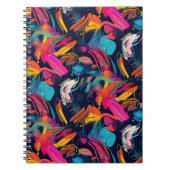 Lebendiges Chaos-Spritz-Graffiti Notizblock (Vorderseite)