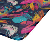 Lebendiges Chaos-Spritz-Graffiti Schneidebrett (Ecke)