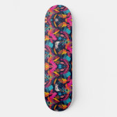 Lebendiges Chaos-Spritz-Graffiti Skateboard (Vorderseite)