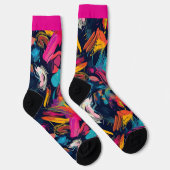 Lebendiges Chaos-Spritz-Graffiti Socken (Rechts)