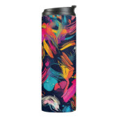 Lebendiges Chaos-Spritz-Graffiti Thermosbecher (Nach links gedreht)