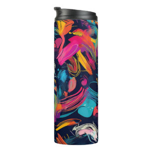 Lebendiges Chaos-Spritz-Graffiti Thermosbecher