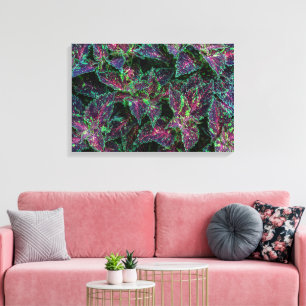Lebendiges Coleus-Blattmuster. Leinwanddruck