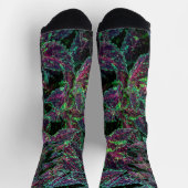 Lebendiges Coleus-Blattmuster. Socken (Oben)