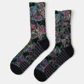 Lebendiges Coleus-Blattmuster. Socken (Links)
