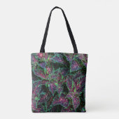 Lebendiges Coleus-Blattmuster. Tasche (Rückseite)
