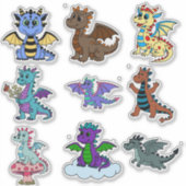Lebendiges Dinosaurier-Aufkleber-Set für Kinder - Aufkleber (Vorderseite)