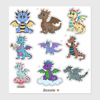 Lebendiges Dinosaurier-Aufkleber-Set für Kinder -  Aufkleber