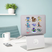 Lebendiges Dinosaurier-Aufkleber-Set für Kinder - Aufkleber (Laptop auf Schreibtisch)