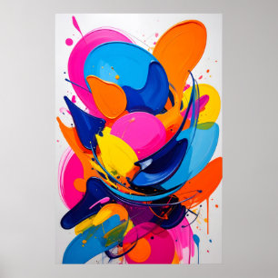 Lebendiges Dopamin-Dekor Abstrakte Farbigkeit Poster