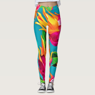 Lebendiges Drachenfrucht-Muster Leggings
