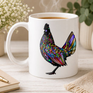 Lebendiges Eklektisches Schönes Künstlerisches Hah Kaffeetasse