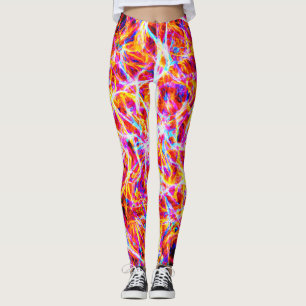 Lebendiges elektrisches abstraktes Muster Leggings
