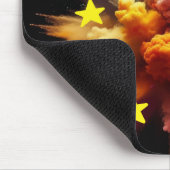 Lebendiges Farb-Pulver-Burst mit hellem gelben Ste Mousepad (Ecke)