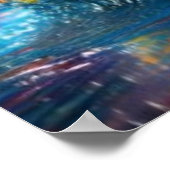 Lebendiges Farb-Spritzer-Explosion-Kunstposter Poster (Ecke)