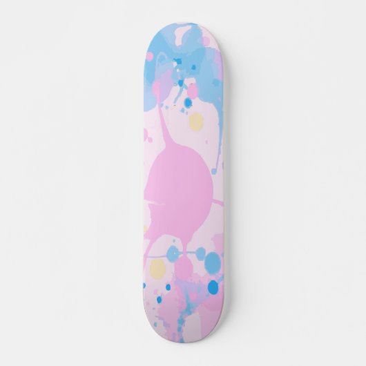 Lebendiges Farb-Spritzer-Tropfen-Pop-Art-Design Skateboard (Vorne)