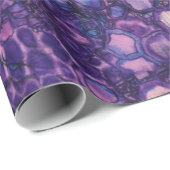 Lebendiges farbenfrohes abstraktes Blumenmuster Geschenkpapier (Rolleneckpunkt)