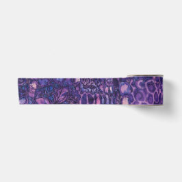 Lebendiges farbenfrohes abstraktes Blumenmuster Satinband