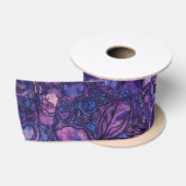 Lebendiges farbenfrohes abstraktes Blumenmuster Satinband (Spule)