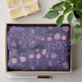 Lebendiges farbenfrohes abstraktes Blumenmuster Seidenpapier (Geschenk)