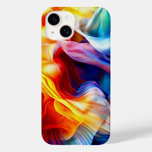 Lebendiges farbenfrohes Muster Case-Mate iPhone Hülle (Rückseite)