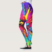 Lebendiges Farbexplosions-Design Leggings (Links)