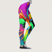 Lebendiges Farbexplosions-Design Leggings (Rechts)