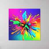 Lebendiges Farbexplosions-Design Leinwanddruck (Vorderseite)