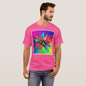 Lebendiges Farbexplosions-Design T-Shirt (Vorne ganz)