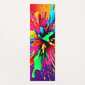 Lebendiges Farbexplosions-Design Yogamatte (Vorderseite)