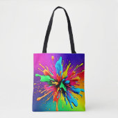 Lebendiges Farbexplosionsdesign Tasche (Vorderseite)