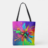 Lebendiges Farbexplosionsdesign Tasche (Rückseite)
