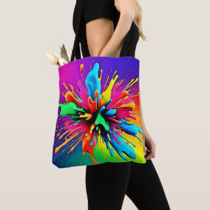 Lebendiges Farbexplosionsdesign Tasche