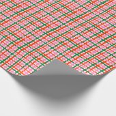 Lebendiges Feiertags-Karomuster Geschenkpapier (Ecke)