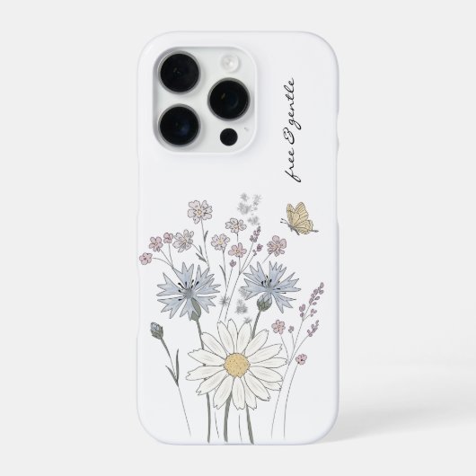 Lebendiges Feld aus Wildblumen iPhone Hülle (Rückseite)