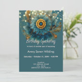 Lebendiges Feld | Mandala Einladung (Stehend Vorderseite)