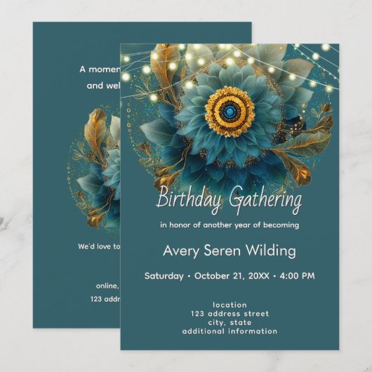 Lebendiges Feld | Mandala Einladung (Vorne/Hinten)