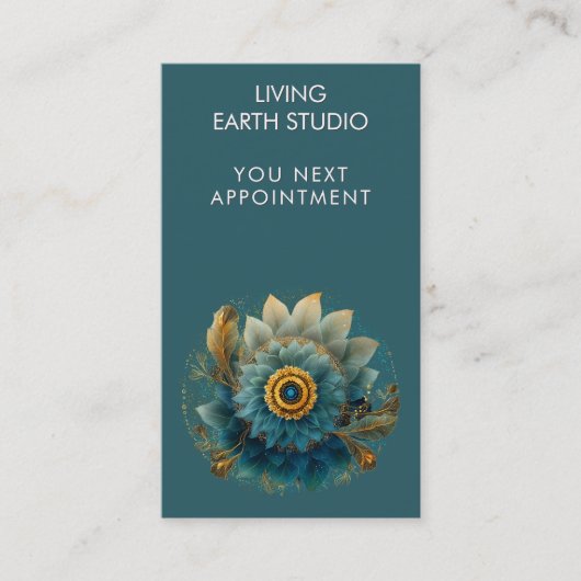 Lebendiges Feld | Mandala Terminkarte (Vorderseite)