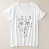 Lebendiges Feld mit Wildblumen  Große Größe T-Shirt (Design vorne)