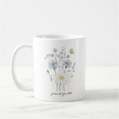 Lebendiges Feld mit Wildblumen Kaffeetasse (Links)