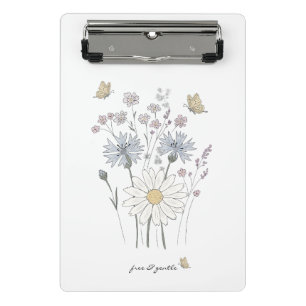 Lebendiges Feld mit Wildblumen  Mini Klemmbrett