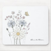 Lebendiges Feld mit Wildblumen Mousepad (Vorne)